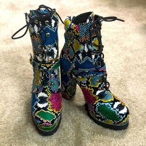 LILIANA SNAKESKIN BOOTS